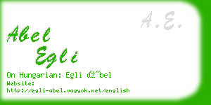 abel egli business card